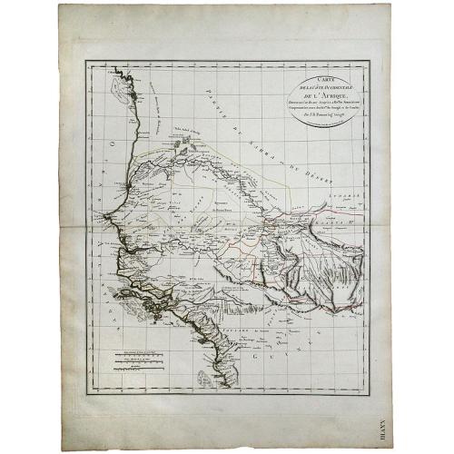 Old map image download for Carte de la Cote Ociidentale de l' Afrique.