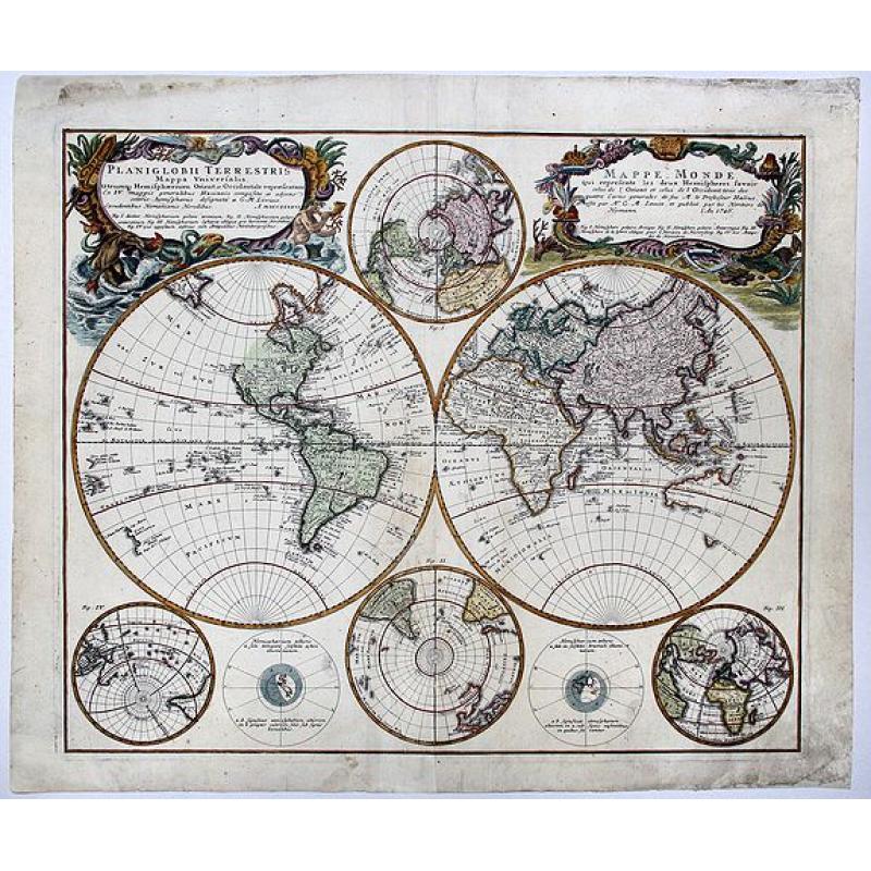 Planiglobii Terestris ... / Mappe Monde...