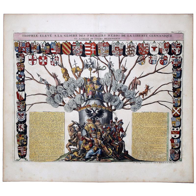 [German liberty heroes tree] Trophee Eleve a la Gloire des Premiers Heros de la Liberte Germanique et a celle de leurs decendants.
