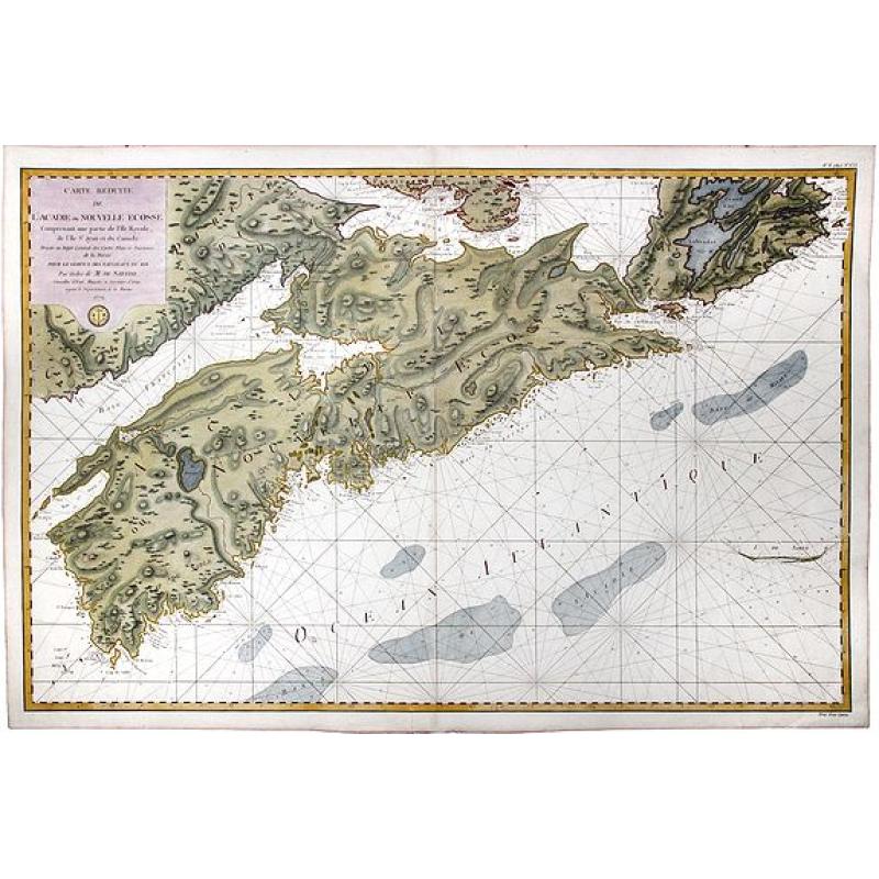 Carte Reduite de L'Acadie ou Nouvelle Ecosse. Comprenant une partie de l'ile Royale de l'ile St. Jean et du Canada.