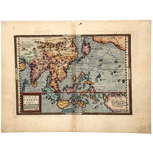 Old map image download for INDIA ORIENTALIS. Cuius nobilior pars sunt duo-ista quasi ingentia totius Asiae promontoria in Oceanum versus Meridiem . . .