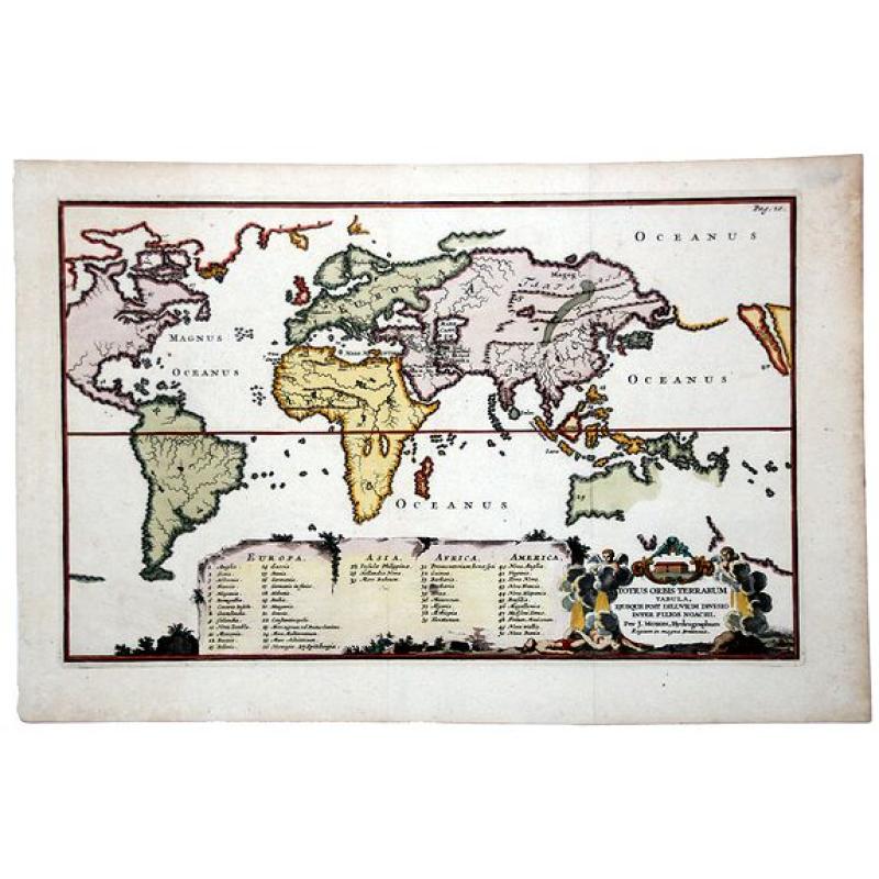 TOTIUS ORBIS TERRARUM Tabula, Ejusque post diluvium divisio inter filios noachi.[California Island]