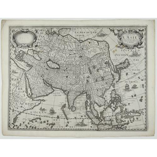 Old map image download for Carte De L'Asie Corrigée, et augmentée, dessus toutes les autres cy devant faictes par P. Bertius.