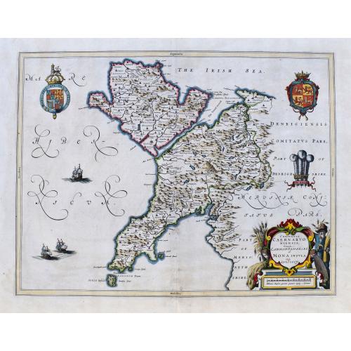 Old map image download for Comitatus Caernarvoniensis. . .