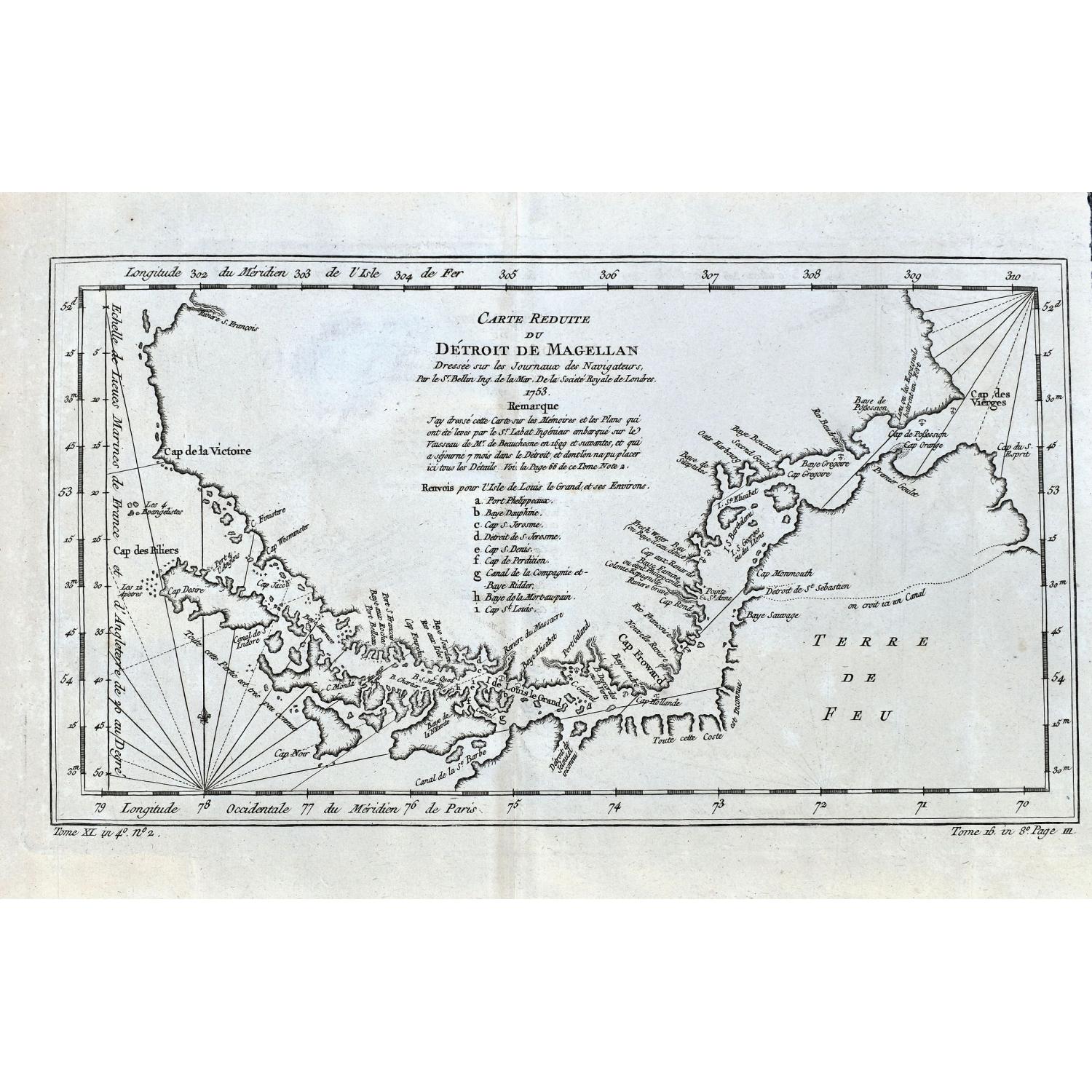 Carte Reduite Du Détroit de Magellan. . .