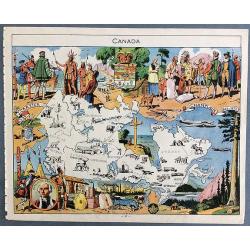 (Decorative pictorial map of Canada by Émile-Joseph Porphyre Pinchon.)