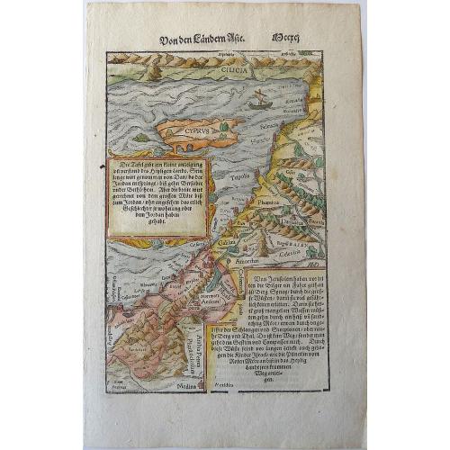 Old map image download for Holy Land. Die Tafel gibt ein klein anzeigung...