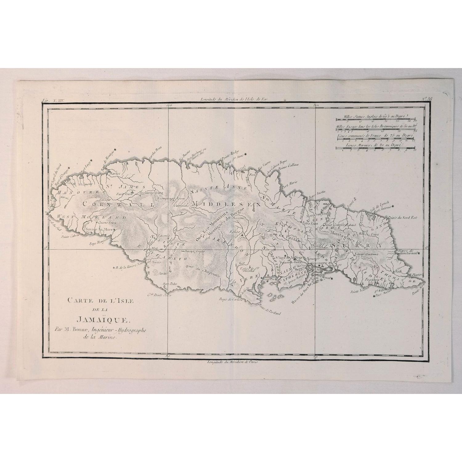 Carte de L'Isle de la Jamaique.