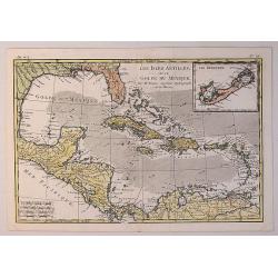 Les Isles Antilles et le Golfe du Mexique.