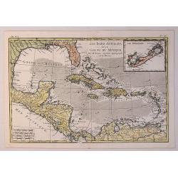 Les Isles Antilles et le Golfe du Mexique.