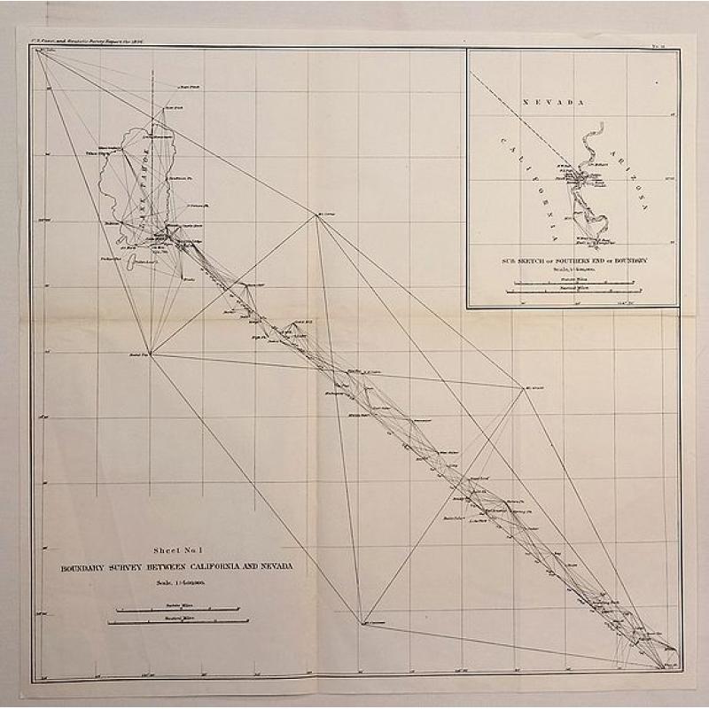 Boundary Survey Between California and Nevada.