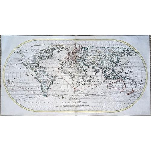 Old map image download for Mappemonde ou carte generale de l`Univers ... avec le tour du monde du Lieut. Cook ...