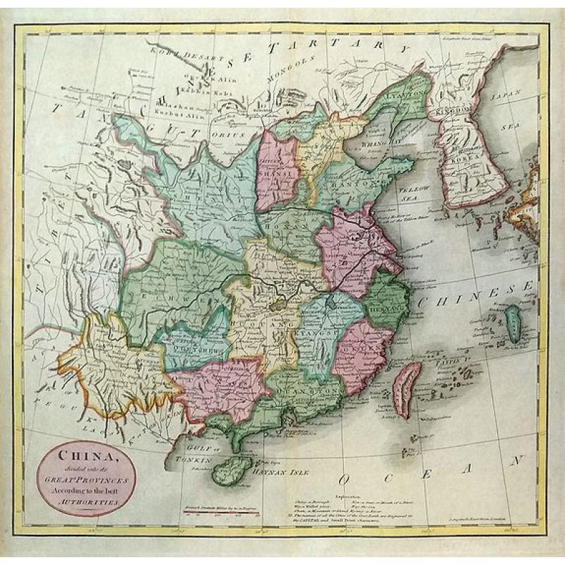 China, Divided into Its Great Provinces According to the Best Authorities.