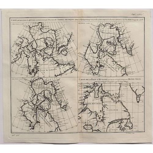 Old map image download for Carte Qui Represente les Differentes Connoissances que Lion Eues des Terres Arctiques. . .