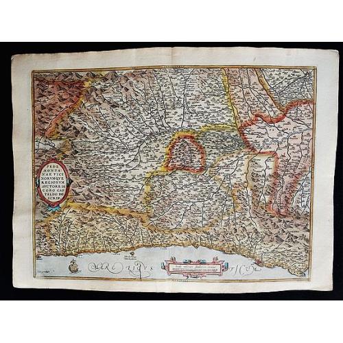 Old map image download for Pedemontanae Vicimorumque Regionum auctore Jacobo Castaldo descript.