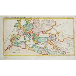 [Lot with 12 maps of the Mediterraneans and Egypt.] Aegypti Recenttior Carthageni / General Karte des Roemischen Reichs