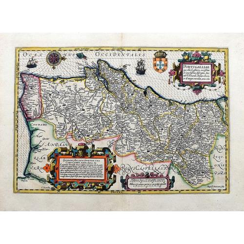 Old map image download for Portugalliae que olim Lusitania, novissima et exactissima descriptio Auctore Vernando Alvaro Secco. . .