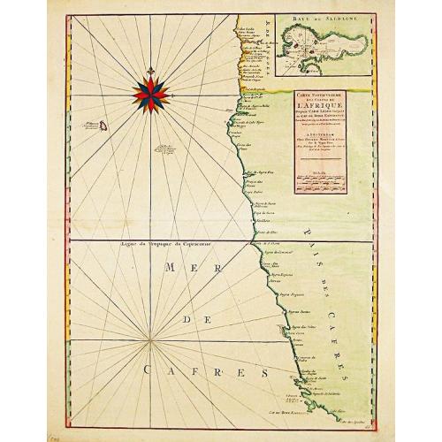 Old map image download for Carte Particuliere des Costes de l ' Afrique depuis Cabo Ledi jusques au Cap de Bone Esperance.