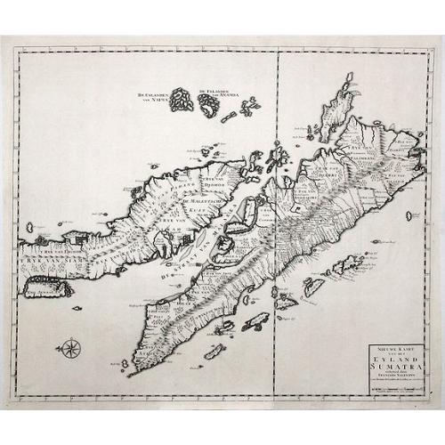 Old map image download for [SINGAPORE] Nieuwe Kaart van het EYLAND SUMATRA. . .