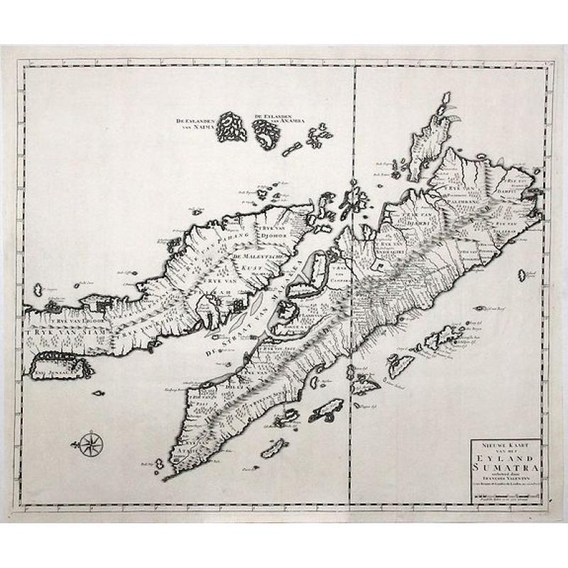 [SINGAPORE] Nieuwe Kaart van het EYLAND SUMATRA. . .