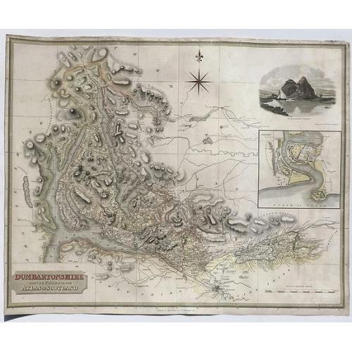 Old map image download for Dumbartonshire Sur'd by Wood for the Atlas of Scotland.