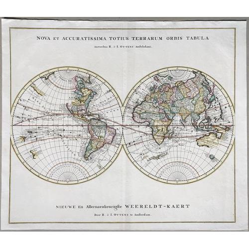 Old map image download for NOVA ET ACCUTATISSIMA TOTIUS TERRARUM ORBIS TABULA - Nieuwe En Allernaeukeurigste WEERELDT-KAERT