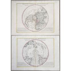 Emisfero terrestre Meridionale Tagliato Su l'Equatore & Emisfero terrestre Settentrionale Tagliato su l'equatore.