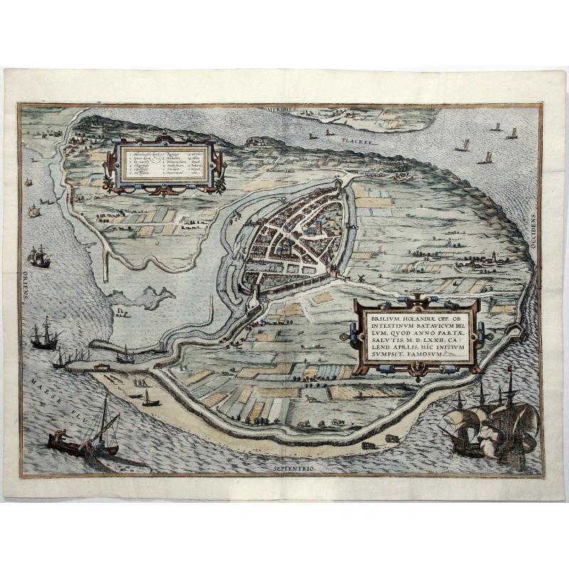 [DEN BRIEL/BRILLE]Brilium, Holandiae opp. ob Intestinum Batavicum Bellum . . 