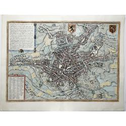 Gandavum, Amplissima Flandriae urbs. . . [Ghent (Gent)]