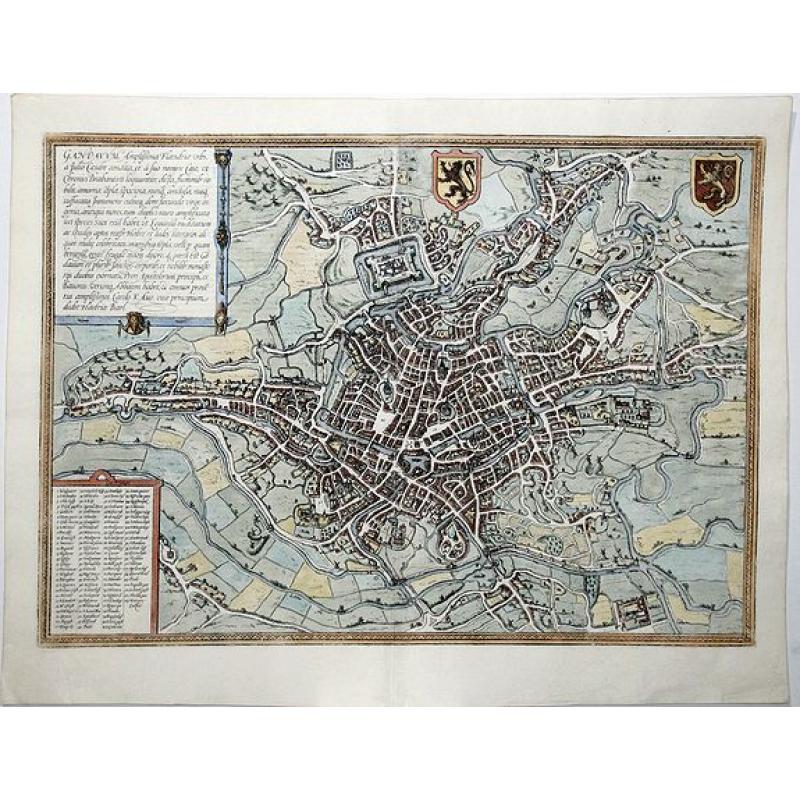 Gandavum, Amplissima Flandriae urbs. . . [Ghent (Gent)]