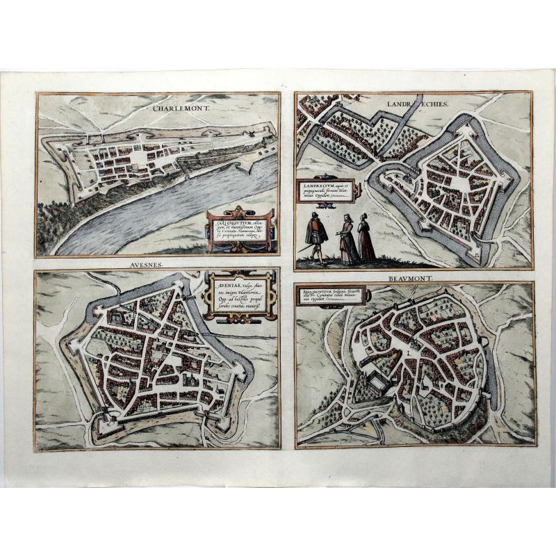 Charlemont [on sheet with] Landrechies [and] Avesnes [and] Beaumont. 