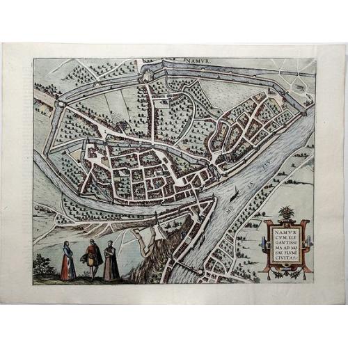 Old map image download for Namurcum, Elegantissima ad Mosae Flume Civitas. [Namur]