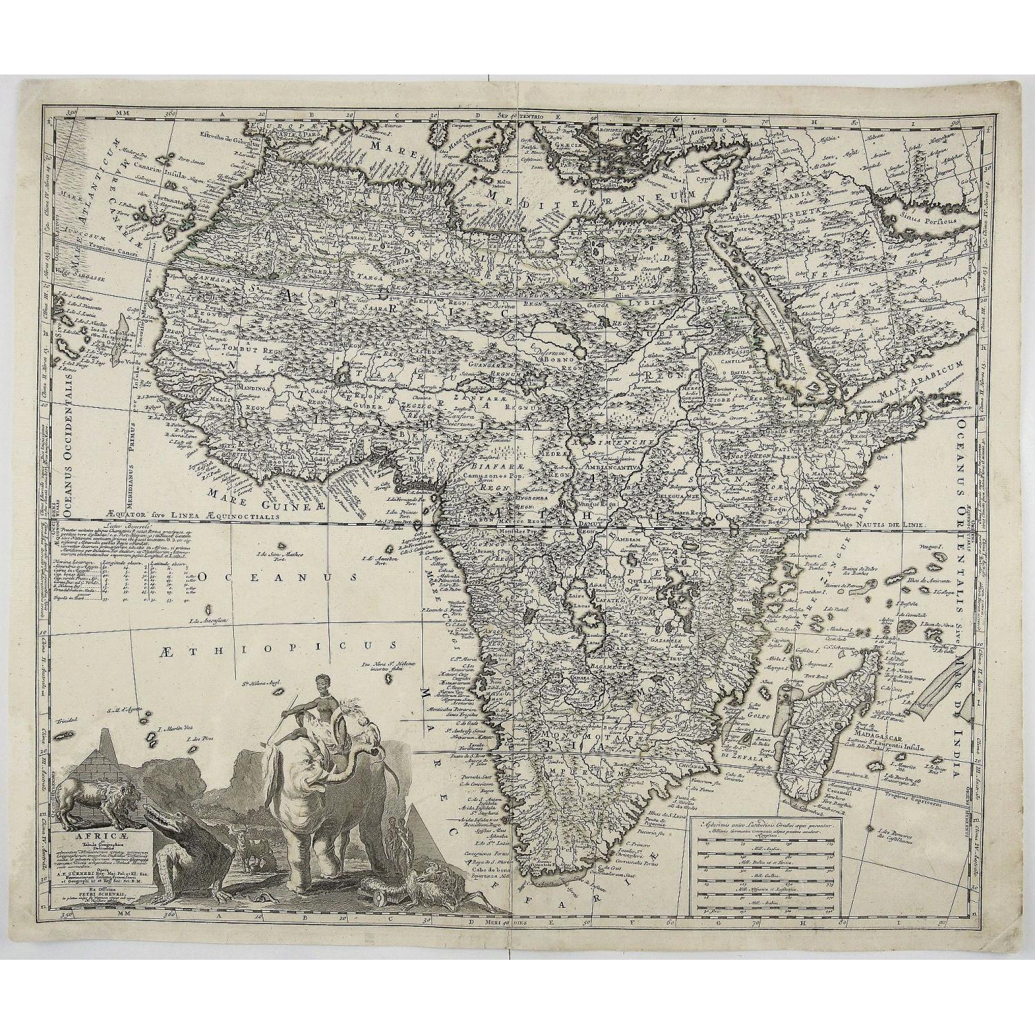 Africae in Tabula Geographica Delineatio.