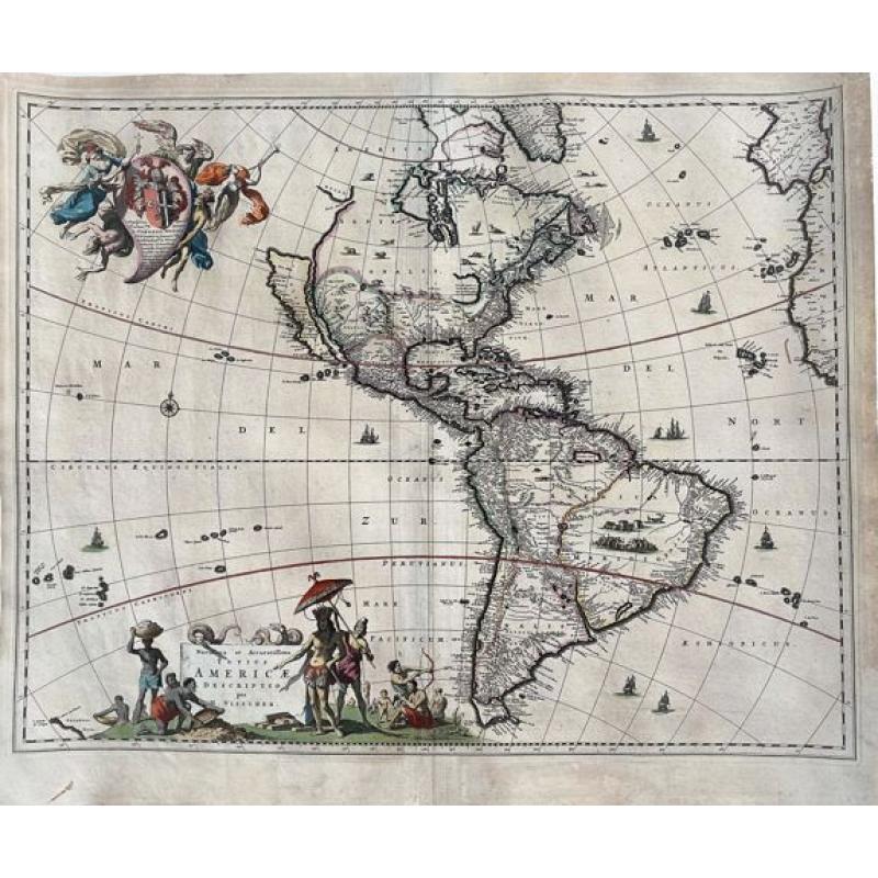 Novissima et Accuratissima Totius Americae Descriptio per N. Visscher.