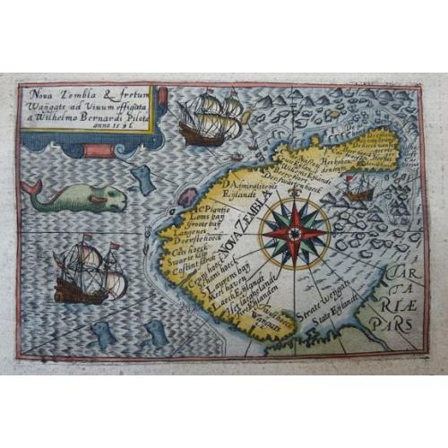 Old map image download for Nova Zembla & Fretum Waygats.