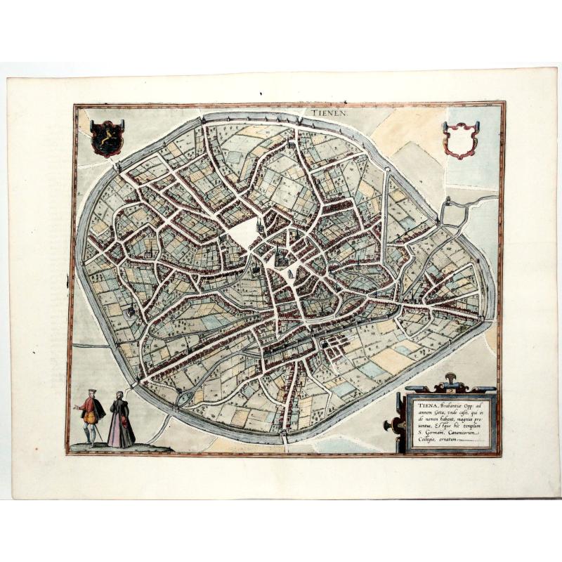 Tiena, Brabantiae Opp: ad amnem Geta, unde casei, qui inde nomen habent, magnus proventus, Estque hic templum S. Germani, Canonicorum Collegio, ornatum (Tienen)