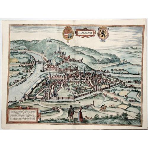 Old map image download for Namurcum, Elegantissima ad Mosae Flume Civitas. (Namur)