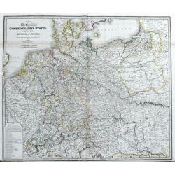 Map of the Germanic Confederated States, including the Kingdom of Prussia, as Settled by the Act of Congress at Vienna, June 9th 1815.