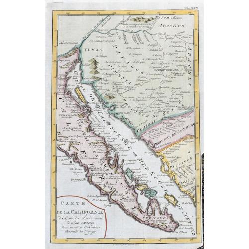 Old map image download for Carte De La Californie...