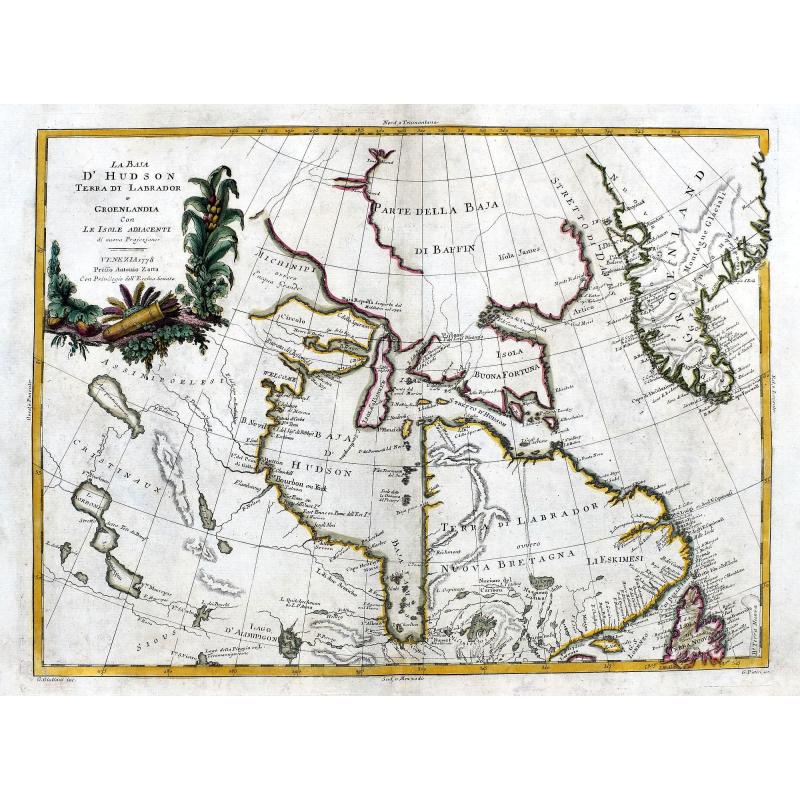 La Baja d' Hudson terra di Labrador e Groenlandia....