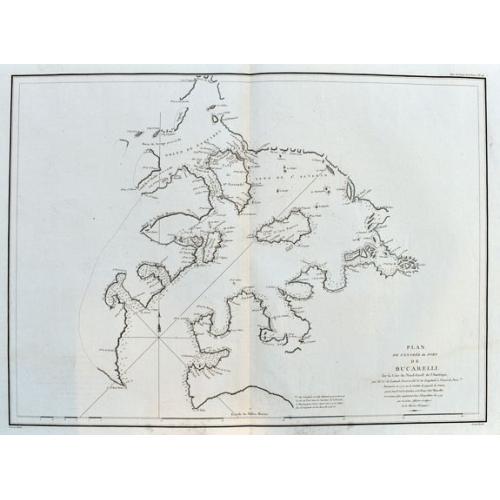 Old map image download for Plan de l'Entree du Port de Bucarelli sur la Cote du Nord-Ouest de l'Amérique. . . 