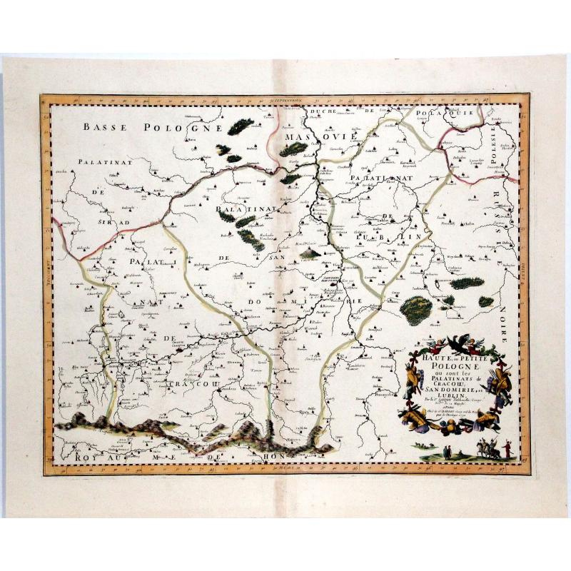 MALOPOLSKIE/LESSER POLAND,- Haute, ou Petite Pologne; ou sont les Palatinats de Cracow, Sandomirie, et Lublin... 1730