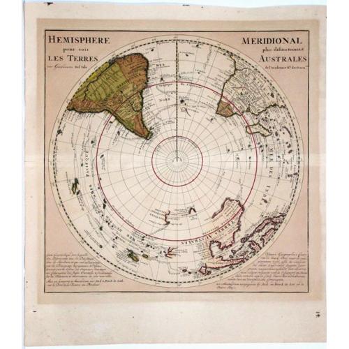 Old map image download for Hemisphere Pour Voir Les Terres Meridionale Plus Distinctement Australes.