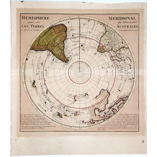 Old map image download for Hemisphere Pour Voir Les Terres Meridionale Plus Distinctement Australes.