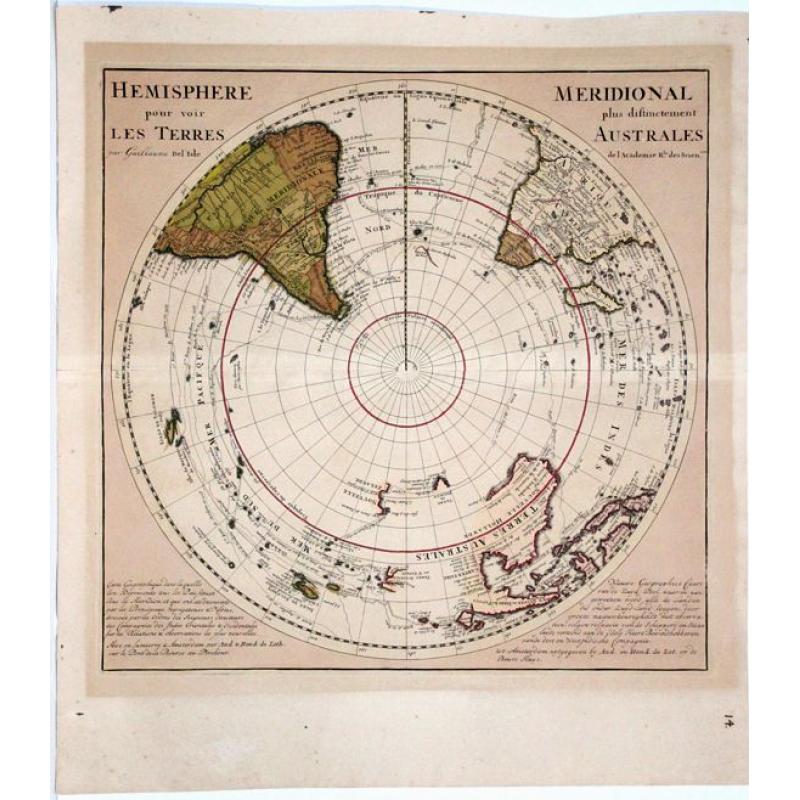 Hemisphere Pour Voir Les Terres Meridionale Plus Distinctement Australes.