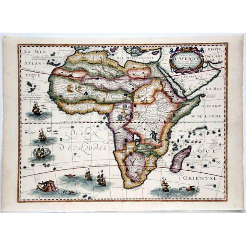 Carte de L'Afrique Corrigee, et augmentee dessus toutes les aultres cy devant faictes par P. Bertius 1640.[Tavernier]