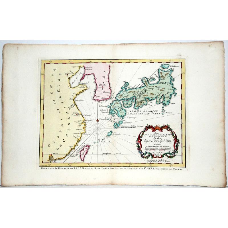 Carte des Isles du Japon et la Presqu Isle de Coree ... [Schley]