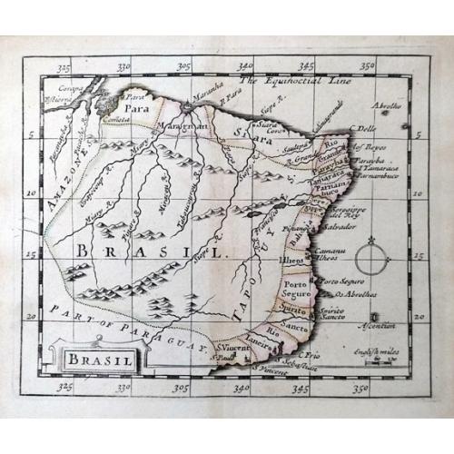 Old map image download for Brasil.