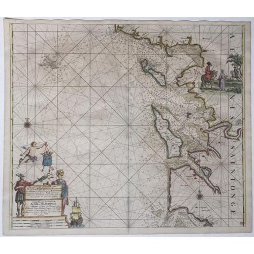 Old map image download for Pascaart Vande Zeekusten van Aunis en Saintonge . . .