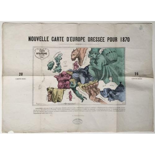 Old map image download for Nouvelle Carte d'Europe dressée pour 1870 / Carte drôlatique d'Europe pour 1870 dressée par Hadol.